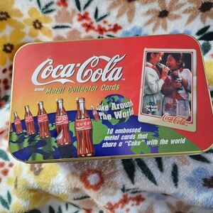 Coca-Cola Metal Collector Cards Tin